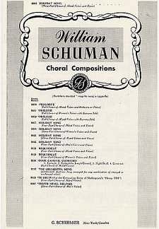 W.H. Schuman: Holiday Song, Gch3Klav (Part.)