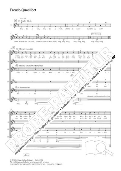 DL: L. v. Beethoven: Freude-Quodlibet (Part.)