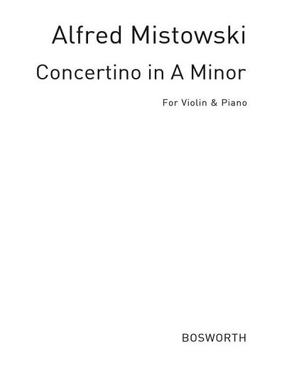 Mistowski, A Concertino In A Min, Viol