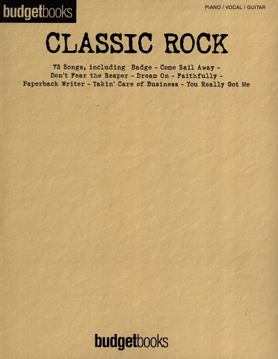 Budget Books - Classic Rock, GesKlaGitKey (SBPVG)
