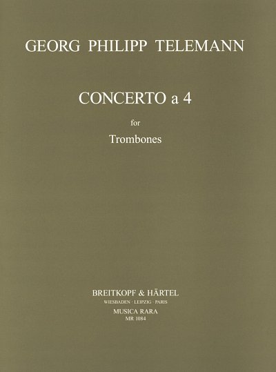 G.P. Telemann: Concerto a 4, 4Pos (Pa+St)
