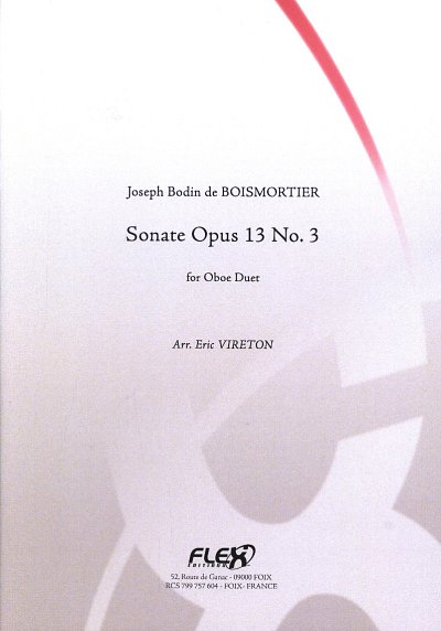 J.B. de Boismortier: Sonata Opus 13 No. 3, 2Sbfl (Pa+St)