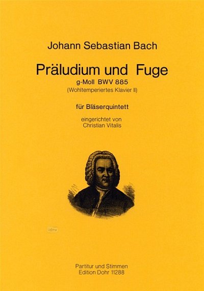 J.S. Bach: Präludium und Fuge g-Moll BWV, FlObKlHrFg (Pa+St)