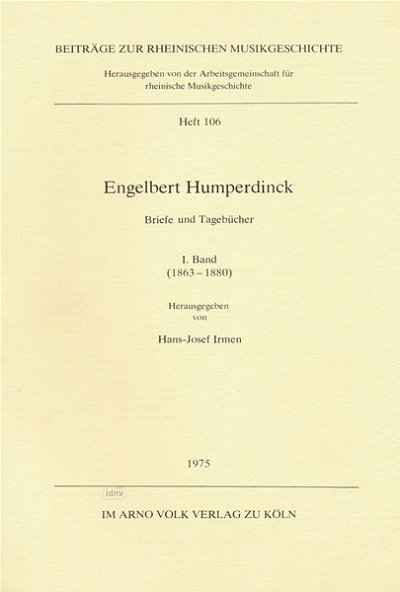 E. Humperdinck: Briefe und Tagebücher (Bu)