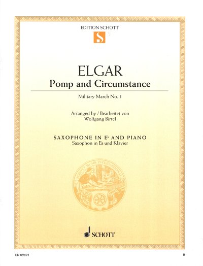 E. Elgar: Pomp and Circumstance op. 39/, ASaxKlav (KlavpaSt)