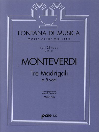 C. Monteverdi: 3 Madrigali A 5 Voci Fontana Di Musica 22