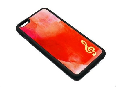 iPhone 6 plus Backcover Violinschlüssel (IphoneCov) (rot)