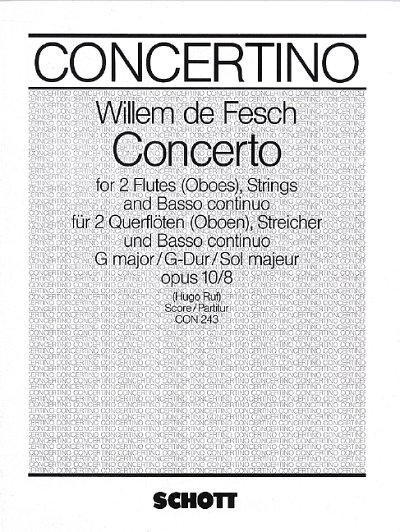 DL: W. de Fesch: Concerto G-Dur (Part.)