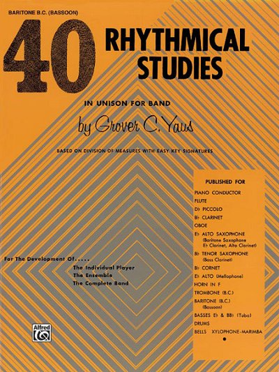 G.C. Yaus: 40 Rhythmical Studies, Blaso