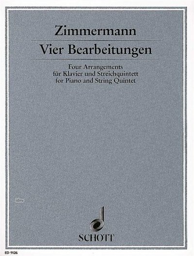 B.A. Zimmermann: 4 Bearbeitungen  (Pa+St)