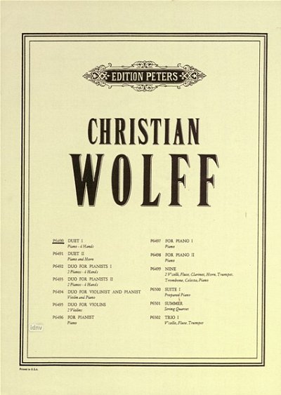 C. Wolff: Duett Nr. 1