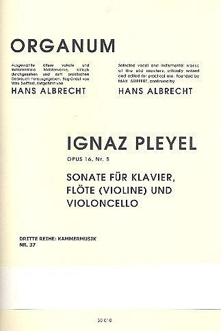 I.J. Pleyel et al.: Sonate e-moll, op. 16 Nr. 5 für Klavier, Flöte (Violine) und Violoncello
