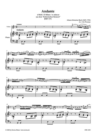 DL: J.S. Bach: Andante d-Moll aus dem 