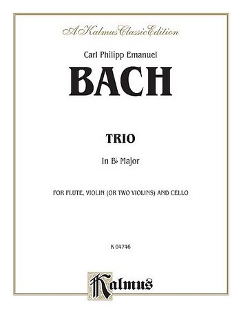 C.P.E. Bach: Trio in B-Flat for Two Violins (Bu)
