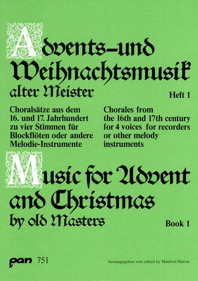 Advents- und Weihnachtsmusik alter Meister 1 Choralsaetze au