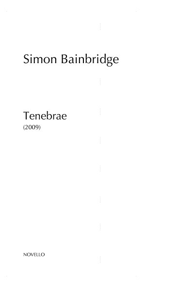 S. Bainbridge: Tenebrae (Parts)