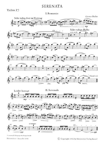 G. Bialas: Serenata für Streichorchester (1956) (Vl1)