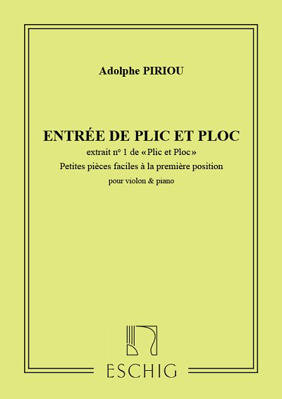A. Piriou: Plic Et Ploc N 1 (Entree-Pieces F, VlKlav (Part.)