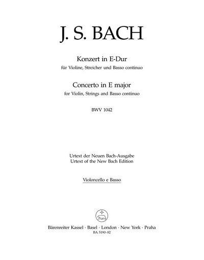 J.S. Bach: Konzert E-Dur BWV 1042, VlStrBc (VcKb)