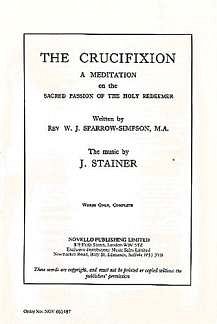 J. Stainer: Crucifixion (Words Set Of 50)