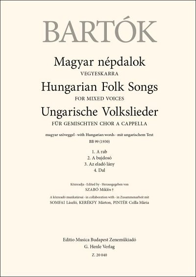 B. Bartók: Ungarische Volkslieder für gemischten Chor a cappella