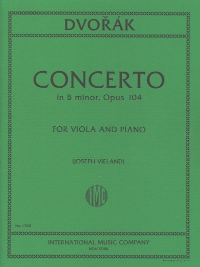 A. Dvořák: Concerto Op.104 (Orig. Per Vc) (Vieland)
