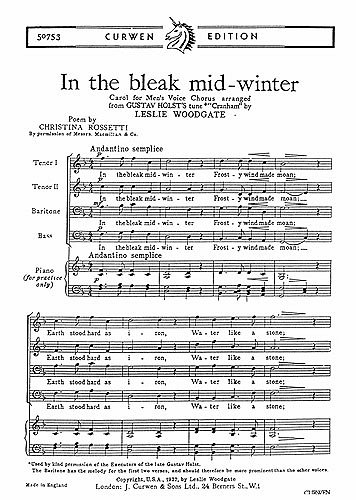 L. Woodgate: In The Bleak Mid-Winter, Mch4Klav (Chpa)