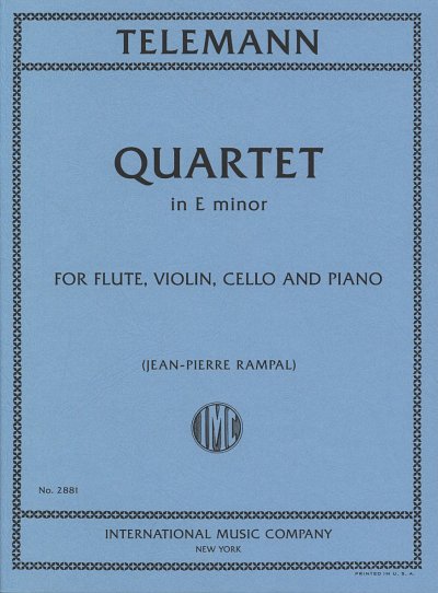 G.P. Telemann: Quartett E-Moll, FlVlVcKlav (Pa+St)