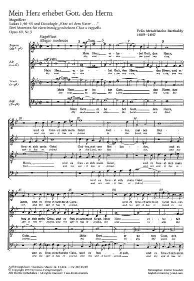 F. Mendelssohn Barth: Mein Herz erhebet Gott. , GCh4 (Part.)