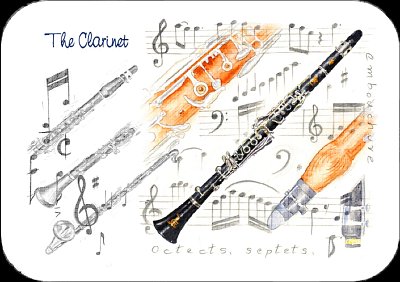 Clarinet Placemat - Pack Of 4