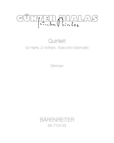 G. Bialas: Quintett für Harfe, 2 Violinen, Viola und Violoncello (1983)