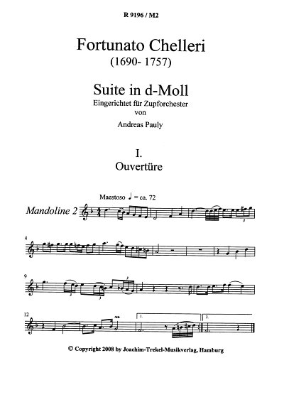Chelleri Fortunato: Suite D-Moll