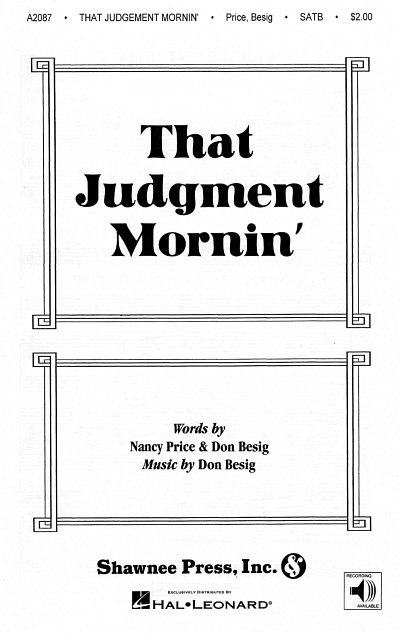 D. Besig et al.: That Judgment Mornin'