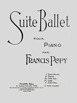 F. Popy: Suite de ballet (5 pièces), Klav
