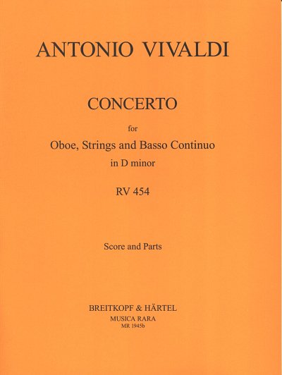 A. Vivaldi: Concerto in d RV 454, ObStrBc (Pa+St)