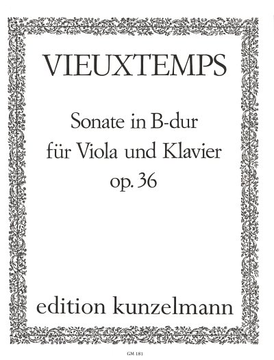 H. Vieuxtemps: Sonate für Viola B-Dur op. , VaKlv (KlavpaSt)