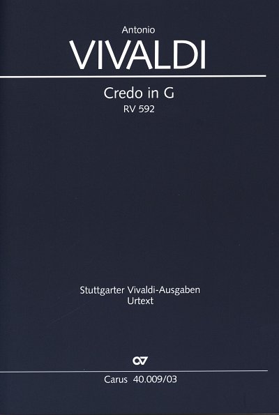 A. Vivaldi: Credo G-Dur RV 592, 4GesGchOrchO (KA)