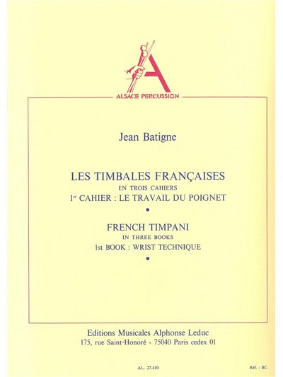 J. Batigne: Les timbales françaises 1, Pk