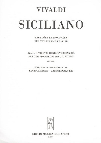 A. Vivaldi: Siciliano, VlKlav (KlavpaSt)