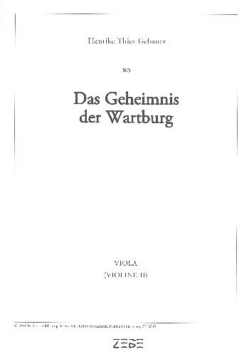 H. Thies-Gebauer: Das Geheimnis der Wartb, GesKchInstr (Vla)