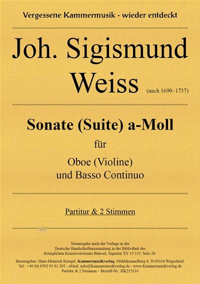 J.S. Weiss: Sonate (Suite) a-Moll