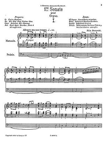 Sonate 1, Org