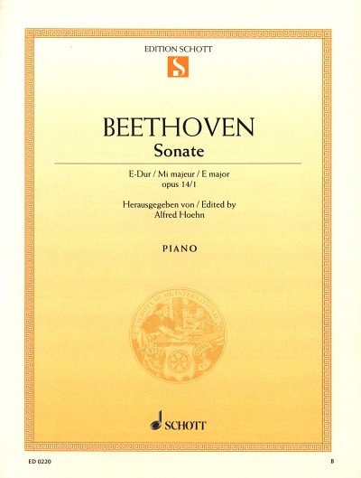 L. v. Beethoven: Sonate E-Dur op. 14/1 , Klav