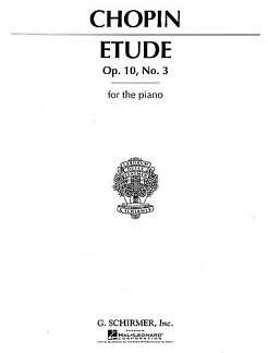 F. Chopin: Etude In E Major Op.10 No.3, Klav