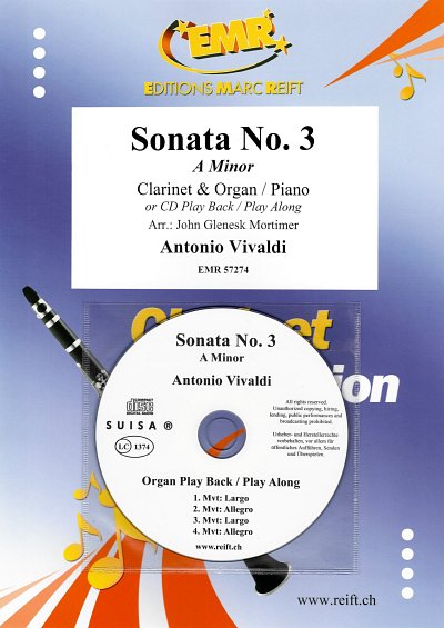 A. Vivaldi: Sonata No. 3, KlarKlv/Org (+CD)