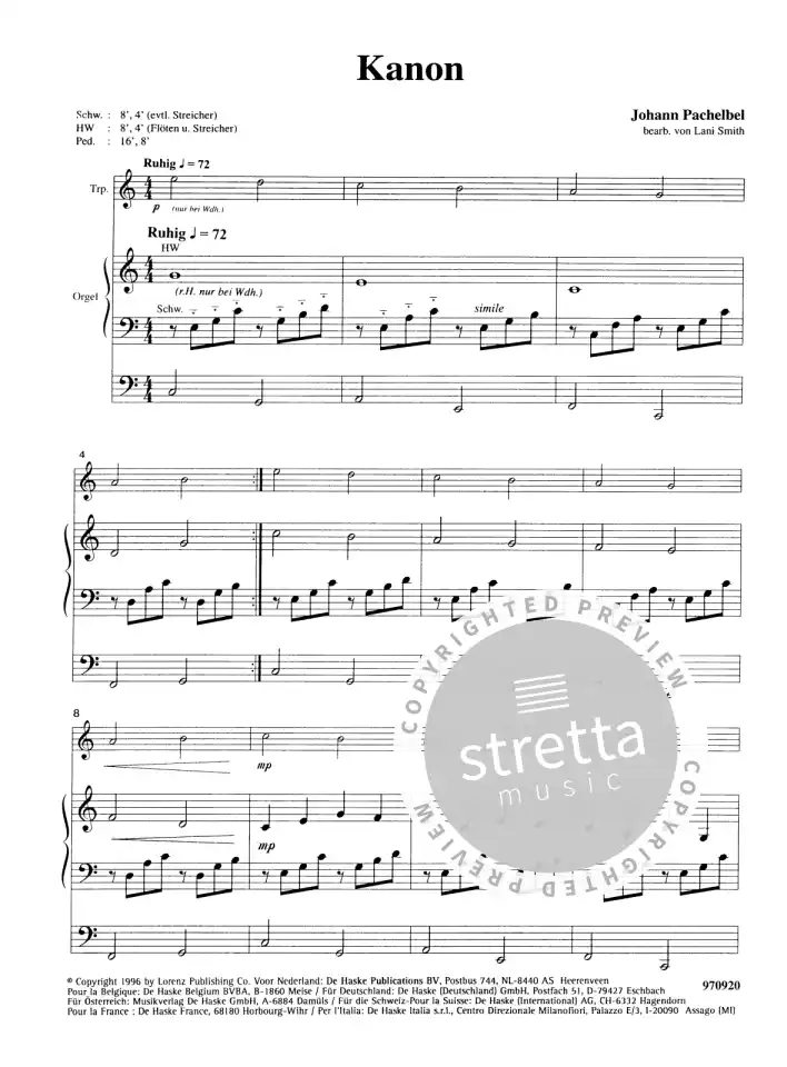 L. Smith: Klassiker für Trompete und Orgel, TrpOrg (OrpaSt) (1)