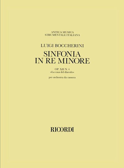 Sinfonia Op. 12, N. 4 In Re Min. 'La Casa Del, Sinfo (Part.)