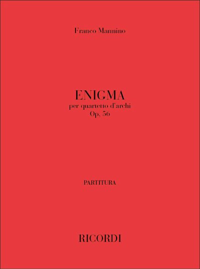 F. Mannino: Enigma Op. 56, 2VlVaVc (Part.)