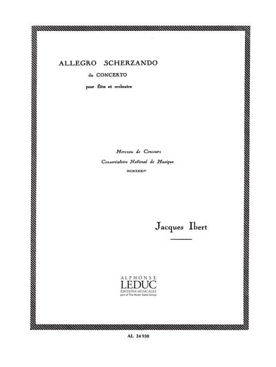 J. Ibert: Allegro scherzando, FlKlav (Part.)