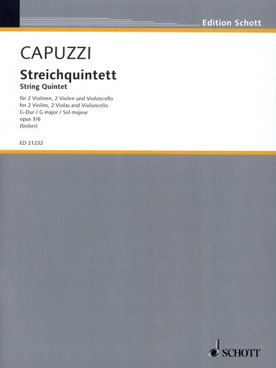 Capuzzi, Giuseppe Antonio: Streichquintett G-Dur op. 3/6